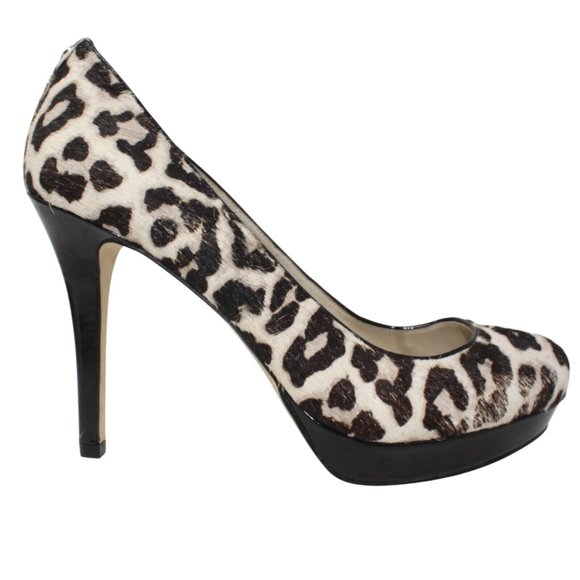 Michael Kors Womens Size 9 M Leopard Print Calf Hair Lonna Pumps Heels Platform - Picture 7 of 14